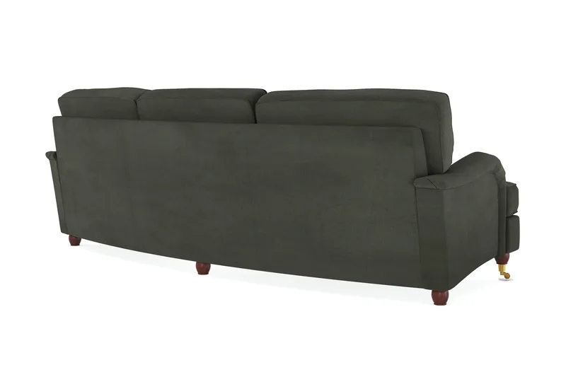 Howard Lyx 4-personers Svunget Manchestersofa - Mørkegrøn - Møbler - Sofaer - Howard sofa