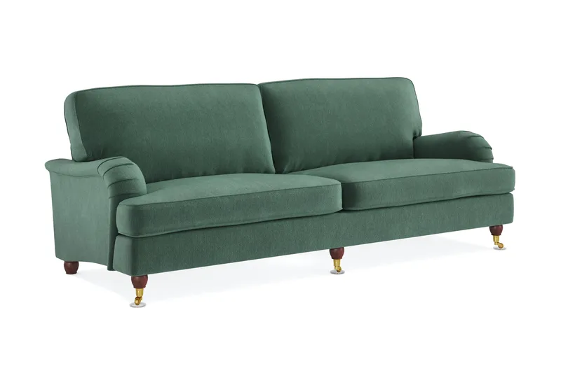 Howard Lyx 4-personers Fløjlssofa - Mørkegrøn - Møbler - Sofaer - Howard sofa