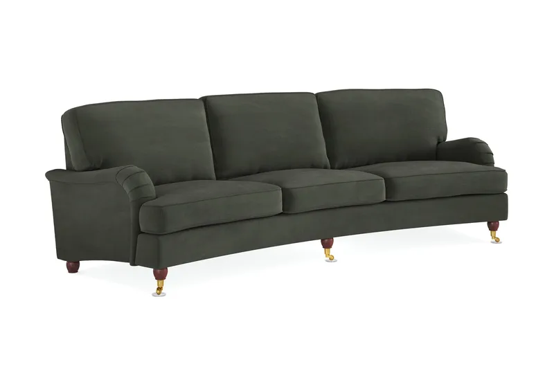 Howard Lyx 4-personers Svunget Manchestersofa - Mørkegrøn - Møbler - Sofaer - Howard sofa