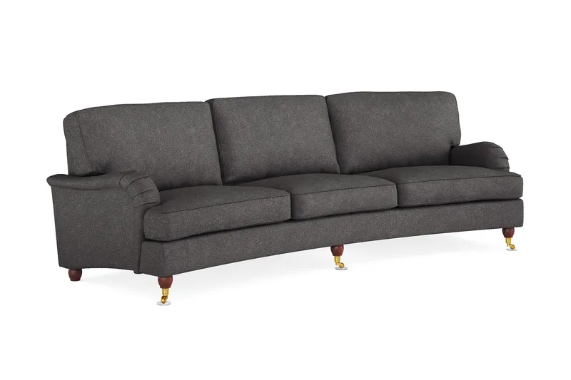 Howard Lyx 4-personers Svunget Stofsofa - Mørkegrå - Møbler - Sofaer - Howard sofa