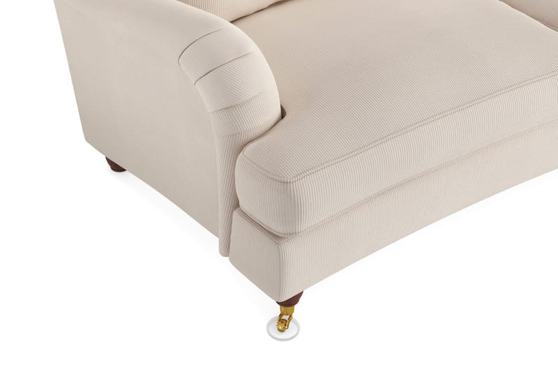 Howard Lyx 4-personers Svunget Manchestersofa - Beige - Møbler - Sofaer - Howard sofa