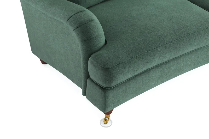 Howard Lyx 4-personers Svunget Fløjlssofa - Mørkegrøn - Møbler - Sofaer - Howard sofa