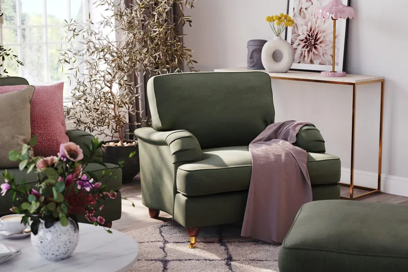 Howard Lyx 4-personers Manchestersofa - Mørkegrøn - Møbler - Sofaer - Howard sofa
