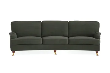 Howard Lyx 4-personers Svunget Manchestersofa - Mørkegrøn - Møbler - Sofaer - Howard sofa