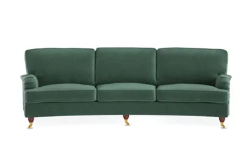 Howard Lyx 4-personers Svunget Fløjlssofa - Mørkegrøn - Møbler - Sofaer - Howard sofa