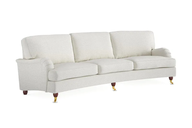 Howard Lyx 4-personers Svunget Sofa i Bouclé - Hvid - Møbler - Sofaer - Howard sofa