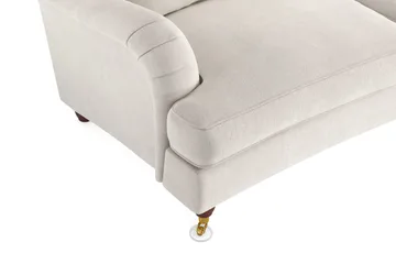 Howard Lyx 4-personers Svunget Fløjlssofa - Cremehvid - Møbler - Sofaer - Howard sofa