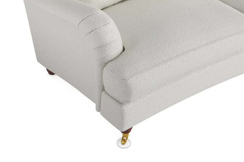 Howard Lyx 4-personers Svunget Sofa i Bouclé - Hvid - Møbler - Sofaer - Howard sofa