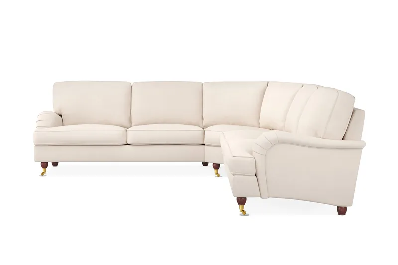 Howard Lyx 6-personers Højrevendt L-formet Hjørnesofa i Manchester - Beige - Møbler - Sofaer - Howard sofa