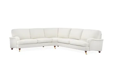 Howard Lyx 6-personers Højrevendt L-formet Hjørnesofa i Bouclé - Hvid - Møbler - Sofaer - Howard sofa
