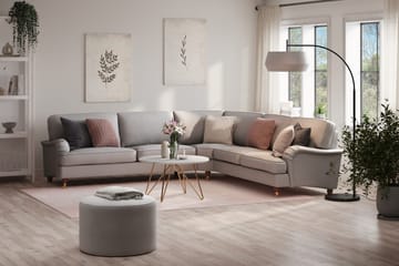 Howard Lyx 6-personers Venstrevendt L-formet Hjørnesofa i Stof - Lysegrå - Møbler - Sofaer - Howard sofa