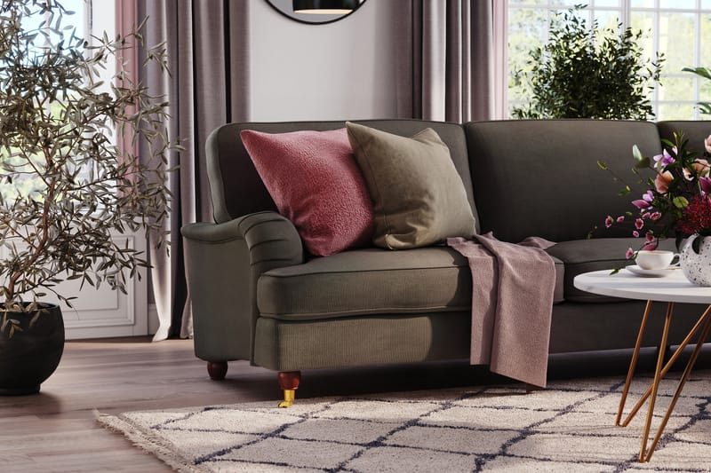 Howard Lyx 6-personers Højrevendt L-formet Hjørnesofa i Manchester - Mørkegrå - Møbler - Sofaer - Howard sofa