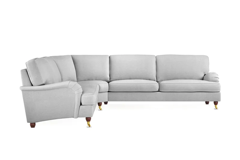 Howard Lyx 6-personers Højrevendt L-formet Hjørnesofa i Stof - Lysegrå - Møbler - Sofaer - Howard sofa