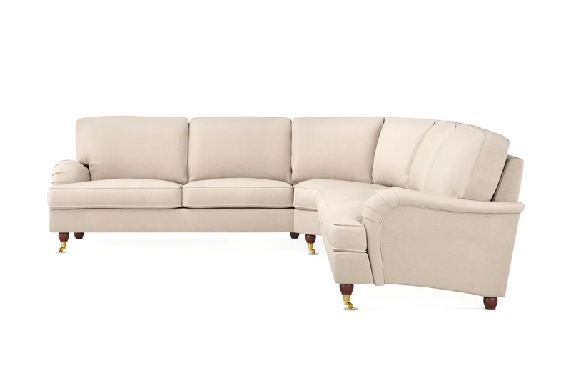 Howard Lyx 6-personers Højrevendt L-formet Hjørnesofa i Stof - Beige - Møbler - Sofaer - Howard sofa