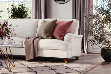 Howard Lyx 6-personers Venstrevendt L-formet Hjørnesofa i Bouclé - Hvid - Møbler - Sofaer - Howard sofa