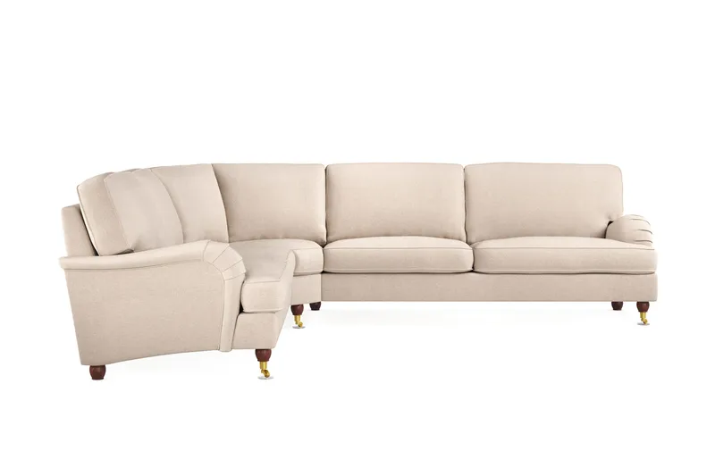 Howard Lyx 6-personers Højrevendt L-formet Hjørnesofa i Stof - Beige - Møbler - Sofaer - Howard sofa