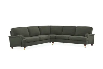 Howard Lyx 6-personers Venstrevendt L-formet Hjørnesofa i Manchester - Mørkegrøn - Møbler - Sofaer - Howard sofa