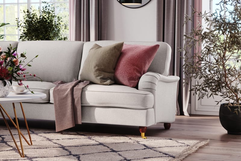 Howard Lyx 6-personers Venstrevendt L-formet Hjørnesofa i Stof - Lysegrå - Møbler - Sofaer - Howard sofa
