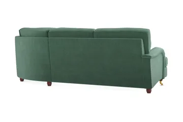 Howard Lyx 6-personers Højrevendt L-formet Hjørnesofa i Fløjl - Mørkegrøn - Møbler - Sofaer - Howard sofa