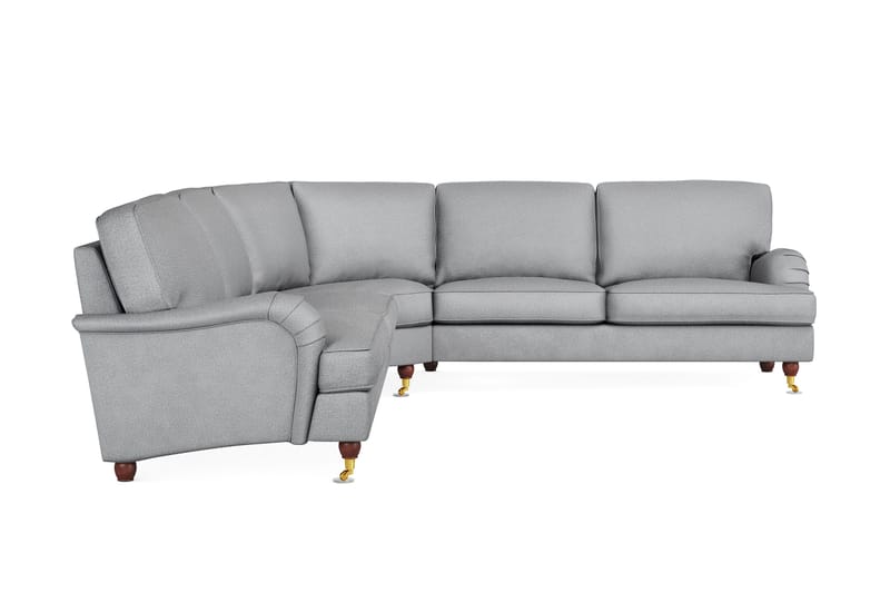 Howard Lyx 6-personers Højrevendt L-formet Hjørnesofa i Stof, Lysegrå