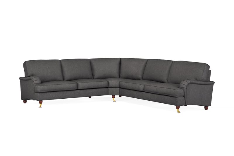 Howard Lyx 6-personers Venstrevendt L-formet Hjørnesofa i Stof - Mørkegrå - Møbler - Sofaer - Howard sofa