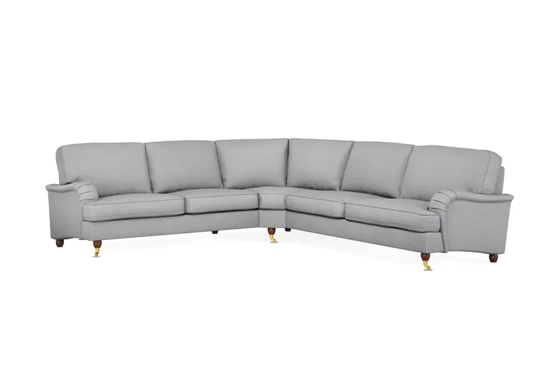 Howard Lyx 6-personers Venstrevendt L-formet Hjørnesofa i Stof - Lysegrå - Møbler - Sofaer - Howard sofa