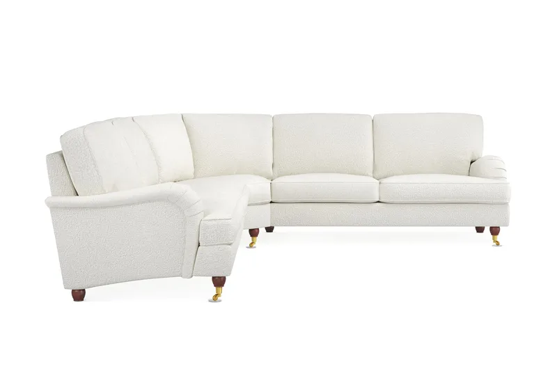 Howard Lyx 6-personers Venstrevendt L-formet Hjørnesofa i Bouclé - Hvid - Møbler - Sofaer - Howard sofa