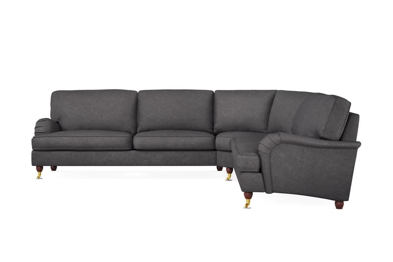 Howard Lyx 6-personers Højrevendt L-formet Hjørnesofa i Stof - Mørkegrå - Møbler - Sofaer - Howard sofa