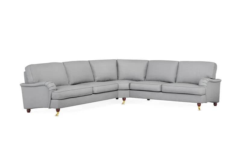 Howard Lyx 6-personers Højrevendt L-formet Hjørnesofa i Stof - Lysegrå - Møbler - Sofaer - Howard sofa