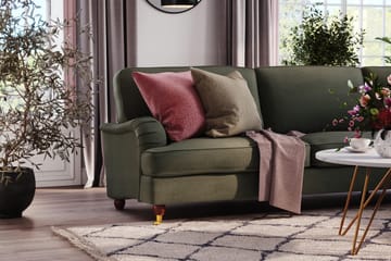 Howard Lyx 6-personers Højrevendt L-formet Hjørnesofa i Manchester - Mørkegrøn - Møbler - Sofaer - Howard sofa