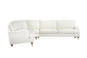 Howard Lyx 6-personers Højrevendt L-formet Hjørnesofa i Bouclé - Hvid - Møbler - Sofaer - Howard sofa