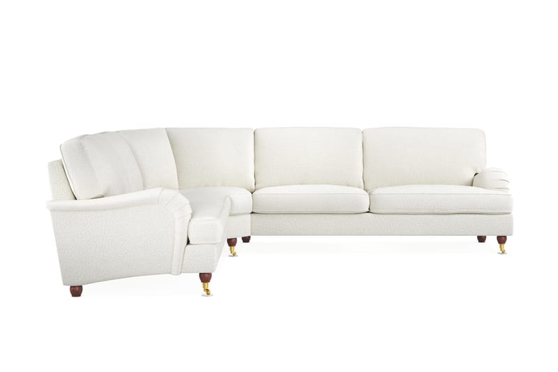 Howard Lyx 6-personers Højrevendt L-formet Hjørnesofa i Bouclé - Hvid - Møbler - Sofaer - Howard sofa