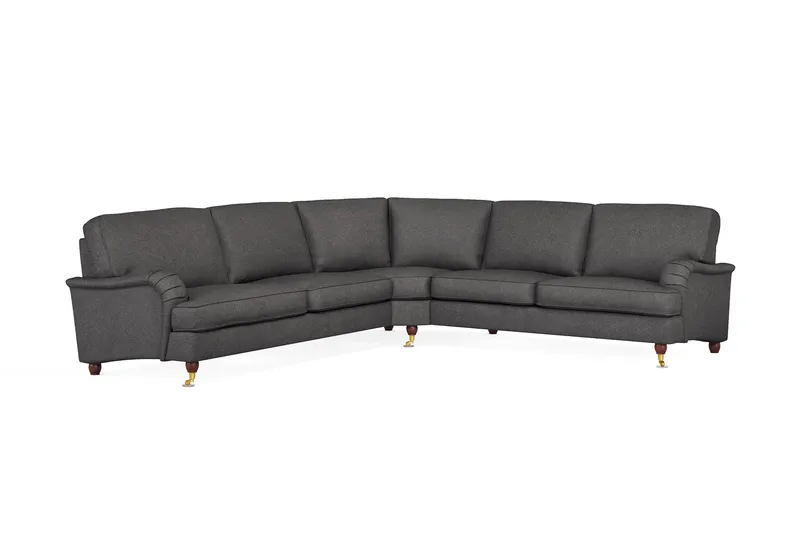 Howard Lyx 6-personers Højrevendt L-formet Hjørnesofa i Stof - Mørkegrå - Møbler - Sofaer - Howard sofa