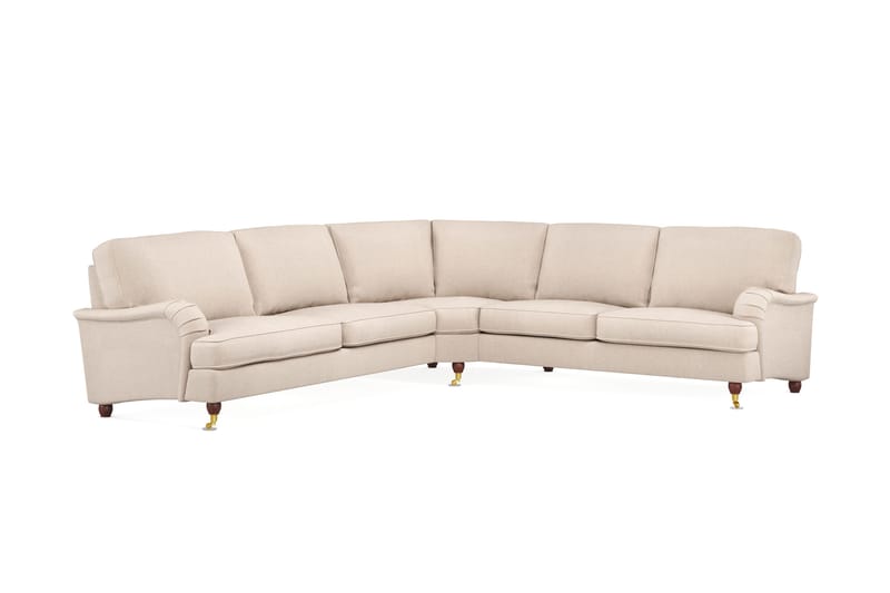 Howard Lyx 6-personers Venstrevendt L-formet Hjørnesofa i Stof, Beige