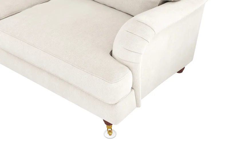 Howard Lyx 6-personers Venstrevendt L-formet Hjørnesofa i Fløjl - Cremehvid - Møbler - Sofaer - Howard sofa