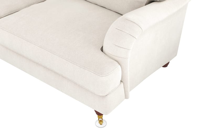 Howard Lyx 6-personers Venstrevendt L-formet Hjørnesofa i Fløjl - Cremehvid - Møbler - Sofaer - Howard sofa