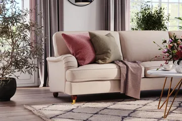 Howard Lyx 6-personers Højrevendt L-formet Hjørnesofa i Stof - Beige - Møbler - Sofaer - Howard sofa