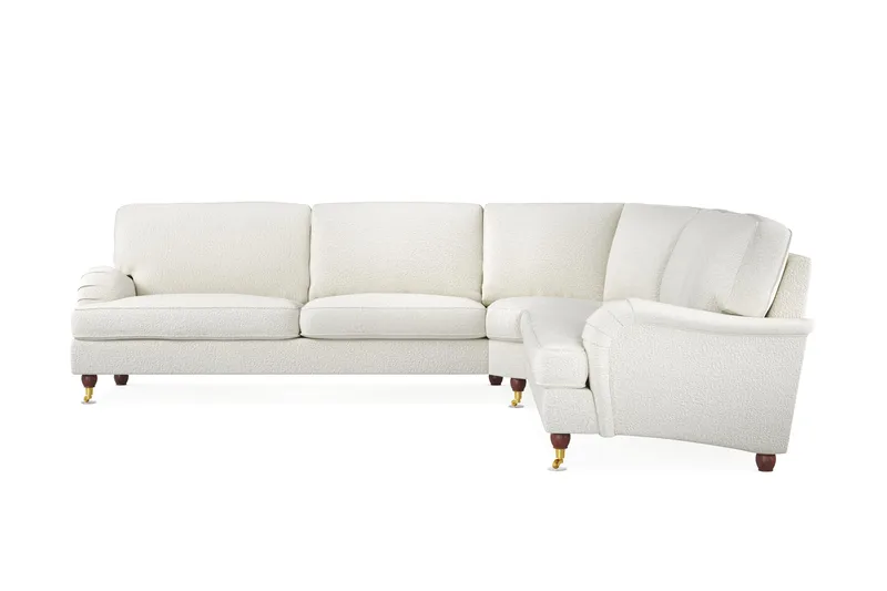 Howard Lyx 6-personers Venstrevendt L-formet Hjørnesofa i Bouclé - Hvid - Møbler - Sofaer - Howard sofa