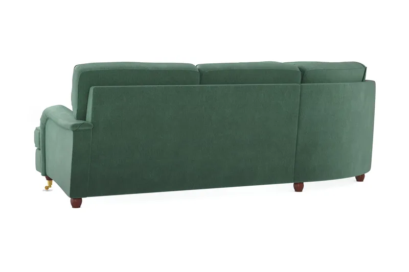Howard Lyx 6-personers Venstrevendt L-formet Hjørnesofa i Fløjl - Mørkegrøn - Møbler - Sofaer - Howard sofa