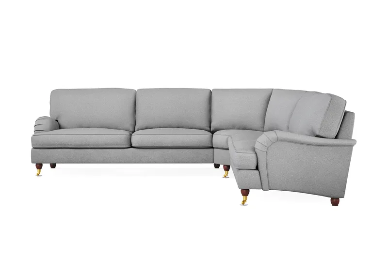 Howard Lyx 6-personers Højrevendt L-formet Hjørnesofa i Stof - Lysegrå - Møbler - Sofaer - Howard sofa