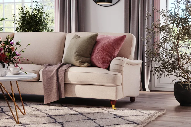 Howard Lyx 6-personers Venstrevendt L-formet Hjørnesofa i Stof - Beige - Møbler - Sofaer - Howard sofa