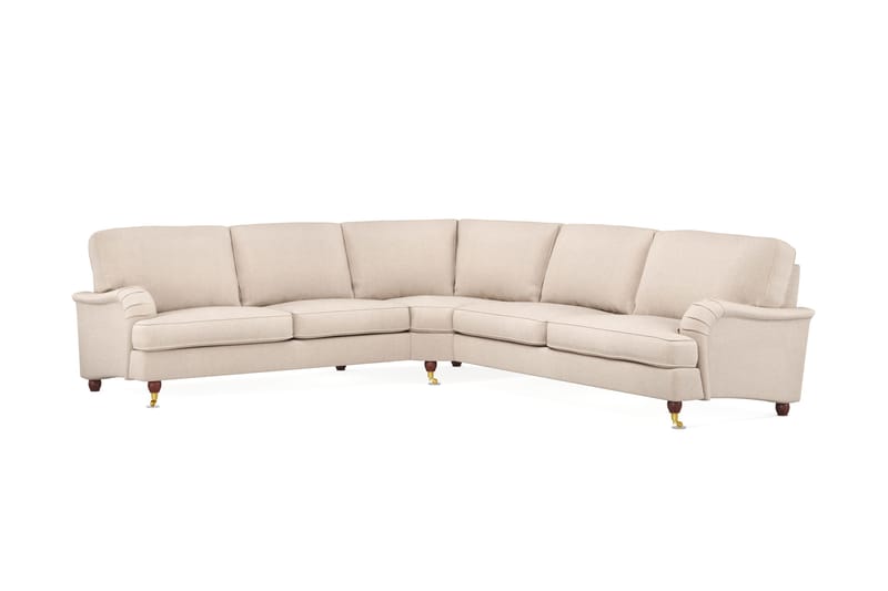 Howard Lyx 6-personers Højrevendt L-formet Hjørnesofa i Stof, Beige