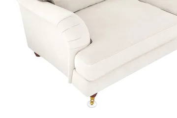 Howard Lyx 6-personers Højrevendt L-formet Hjørnesofa i Fløjl - Cremehvid - Møbler - Sofaer - Howard sofa