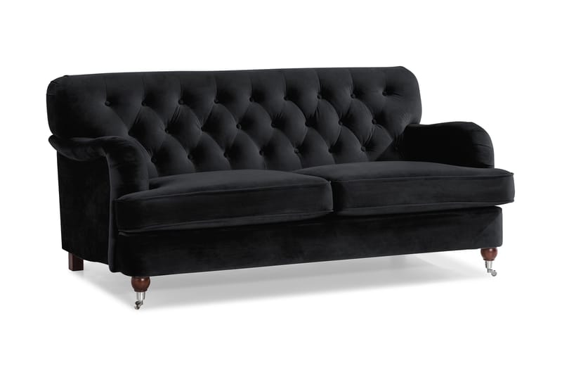 Howard Riviera 2-personers Fløjlssofa - Sort - Møbler - Sofaer - Howard sofa