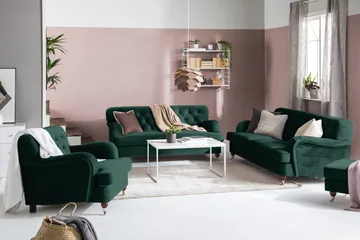Howard Riviera 2-personers Fløjlssofa - Grøn - Møbler - Sofaer - Howard sofa