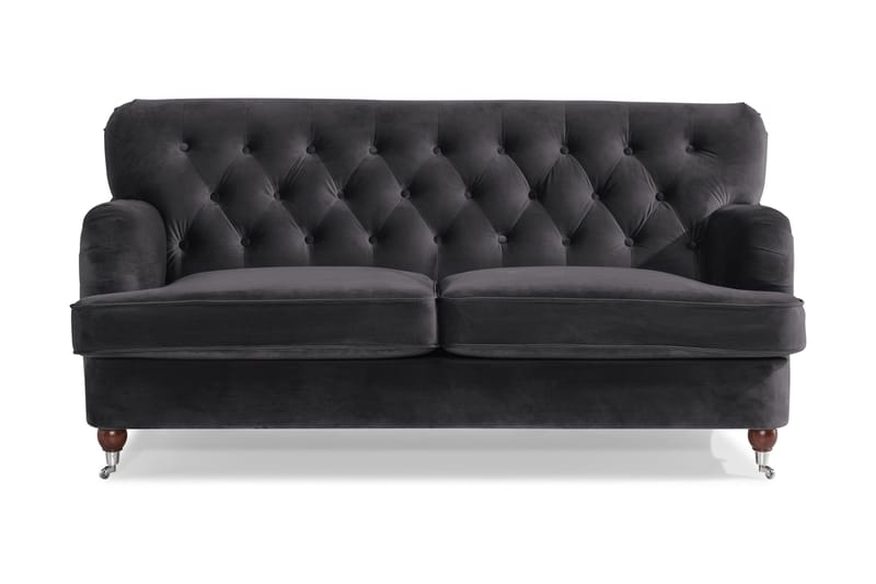 Howard Riviera 2-pers Sofa Velour - Mørkegrå - 2 personers sofa - Howard sofa - Velour sofaer
