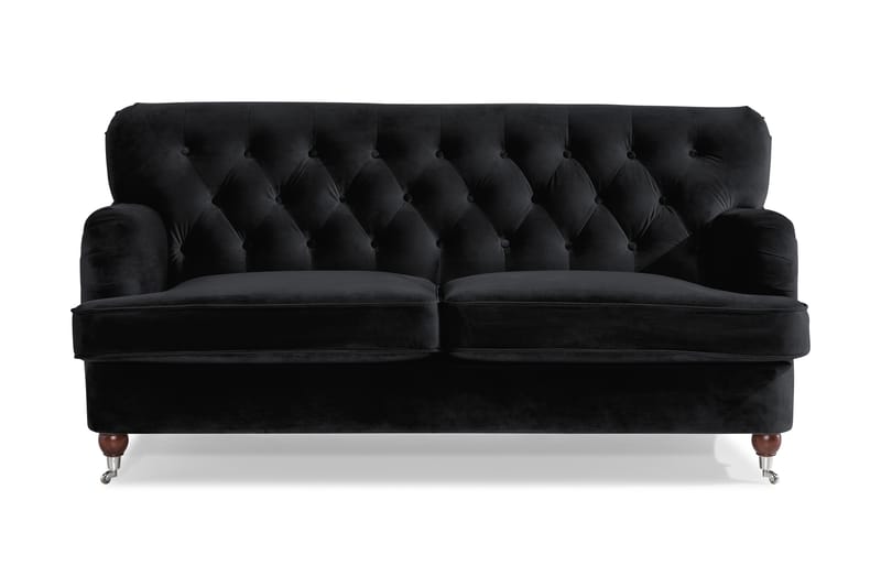 Howard Riviera 2-personers Fløjlssofa - Sort - Møbler - Sofaer - Howard sofa