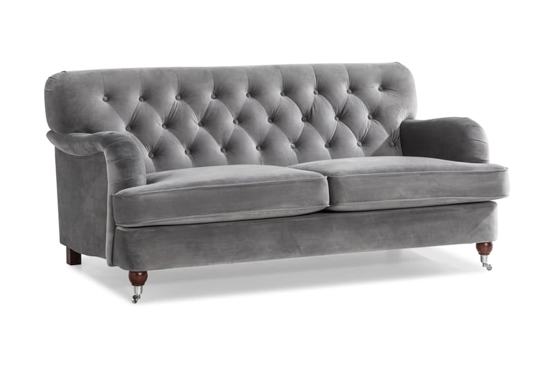 Howard Riviera 2-personers Fløjlssofa - Lysegrå - Møbler - Sofaer - Howard sofa