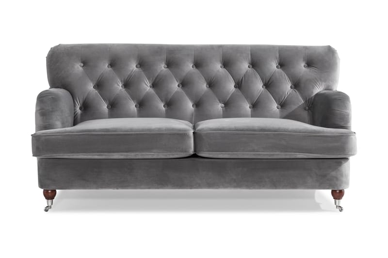 Howard Riviera 2-personers Fløjlssofa - Lysegrå - Møbler - Sofaer - Howard sofa