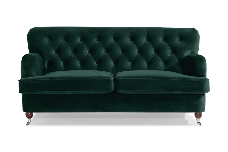 Howard Riviera 2-pers Sofa Velour - Mørkegrøn - Howard sofa - Velour sofaer - 2 personers sofa